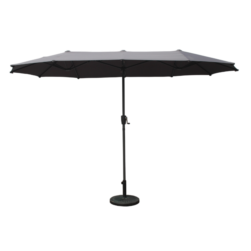 Parasol double 2x4m gris siena