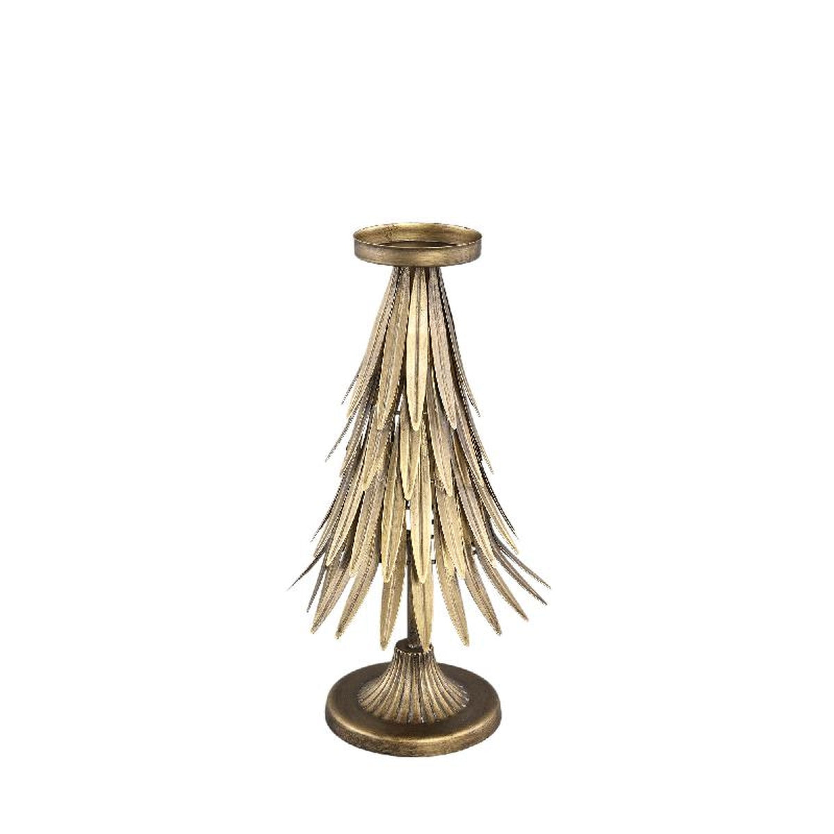 Ptmd objet décoratif wellz - 21x21x37 cm - métal - l'or