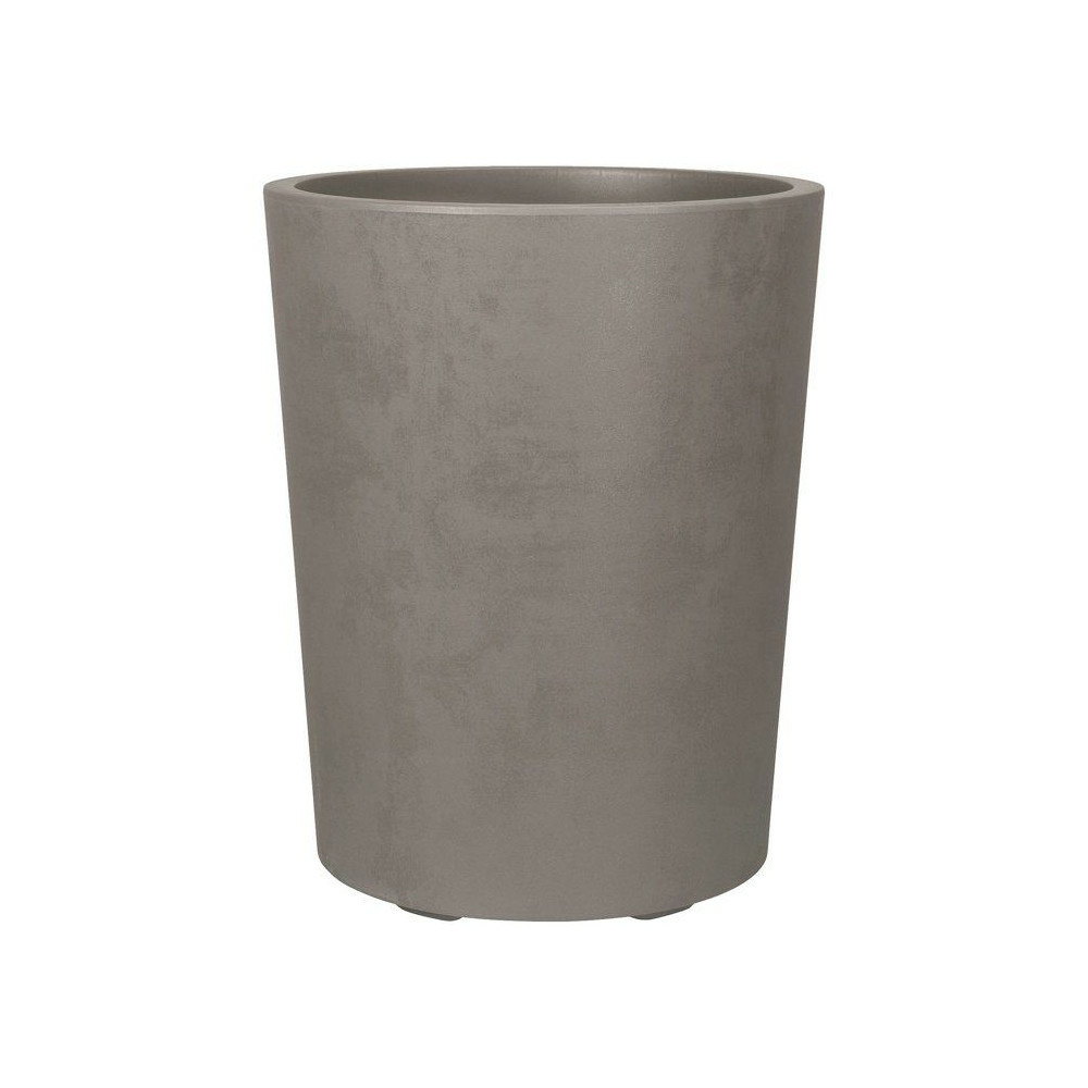 Pot de fleurs rond - deroma - millennium - 48 l - ø 43 cm - a réserve d'eau - marron