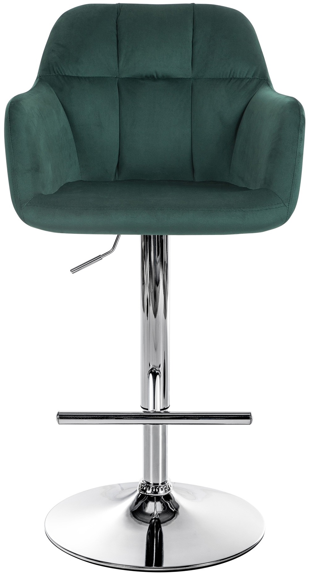 Tabouret de bar natoma velours chrome