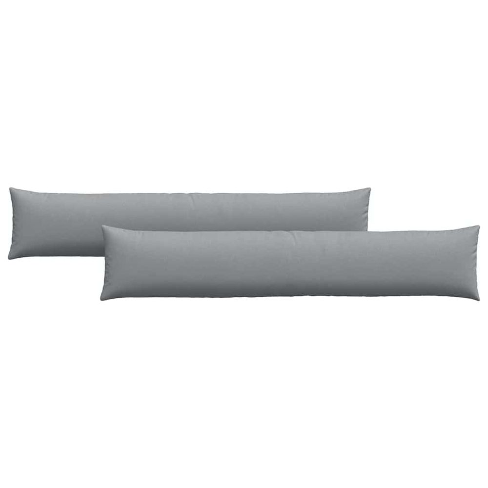 Coussins de canapé 2 pc tissu gris clair 200 x 40 cm