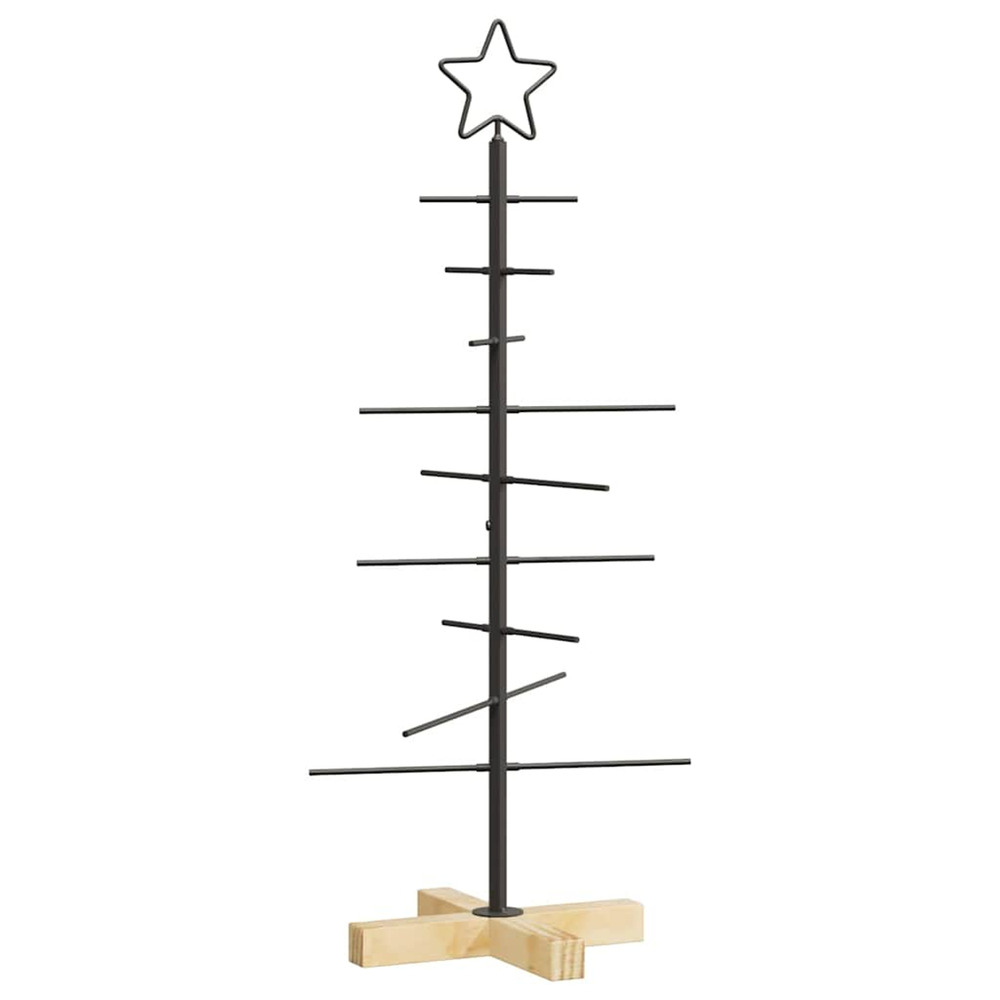 Arbre de noël en métal noir 90 cm acier peint par poudre