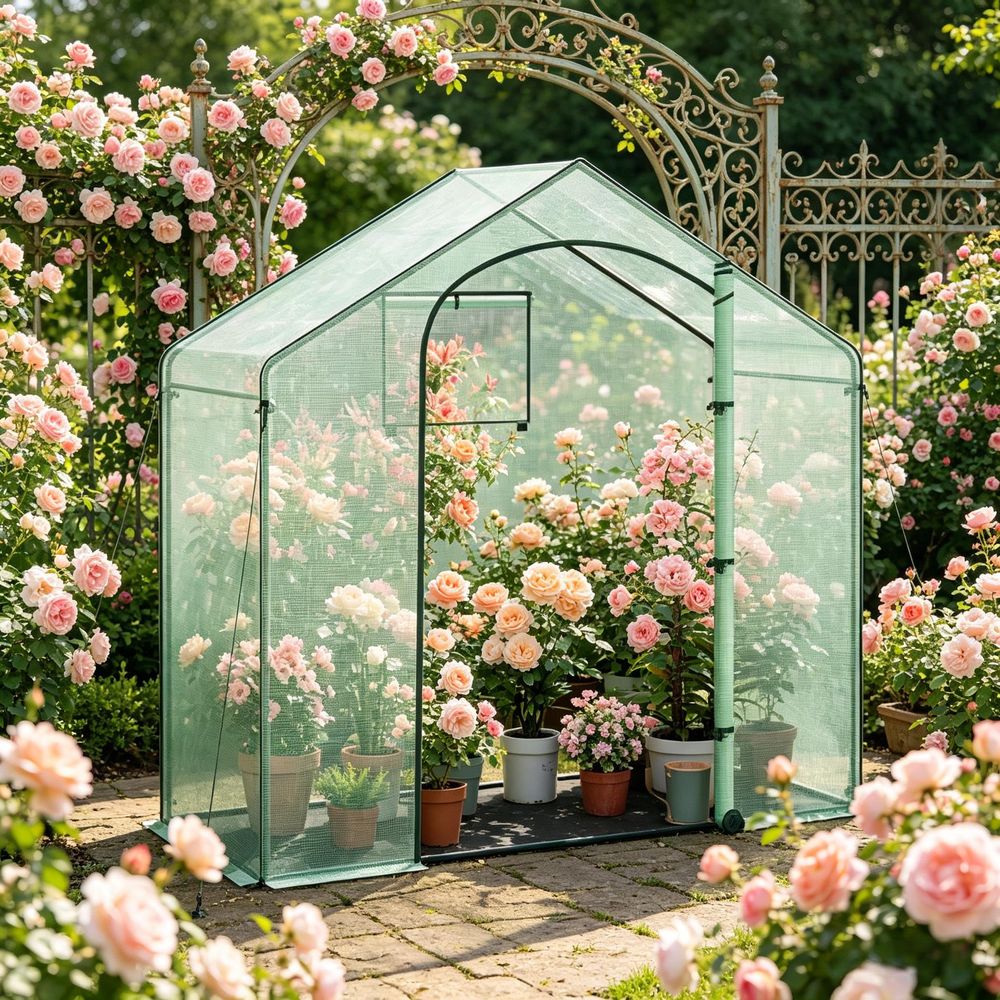 Serre de jardin acier et pe terrasse potager protection hivernage 200x80x200cm vert - comfortxl outdoor living