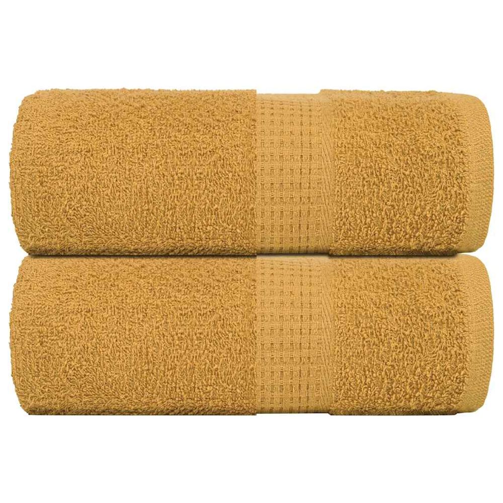 Serviettes d'invité frogn 2 pcs doré 30x50 cm 360 g/m²