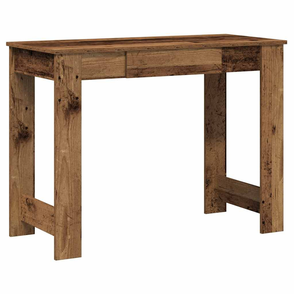 Bureau vieux bois 100x45x75 cm bois d'ingénierie