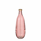 Mica decorations vase rodrigo - 25x25x75 cm - verre - rose