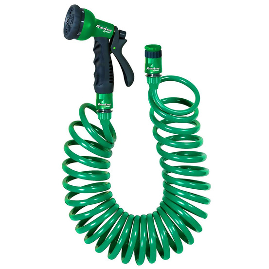 Kit tuyau à spirale pour arrosage, bmi, 15 m, vert/gris, arrosage jardin, pelouse