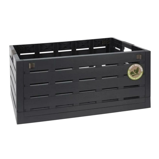 Caisse pliante 60l anthracite - écologique et pratique