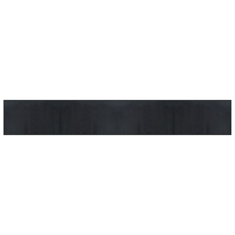 Tapis rectangulaire noir 60x400 cm bambou