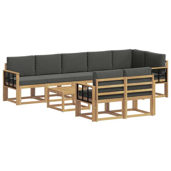 Ensemble de canapés d'extérieur 9 pc blanc et anthracite