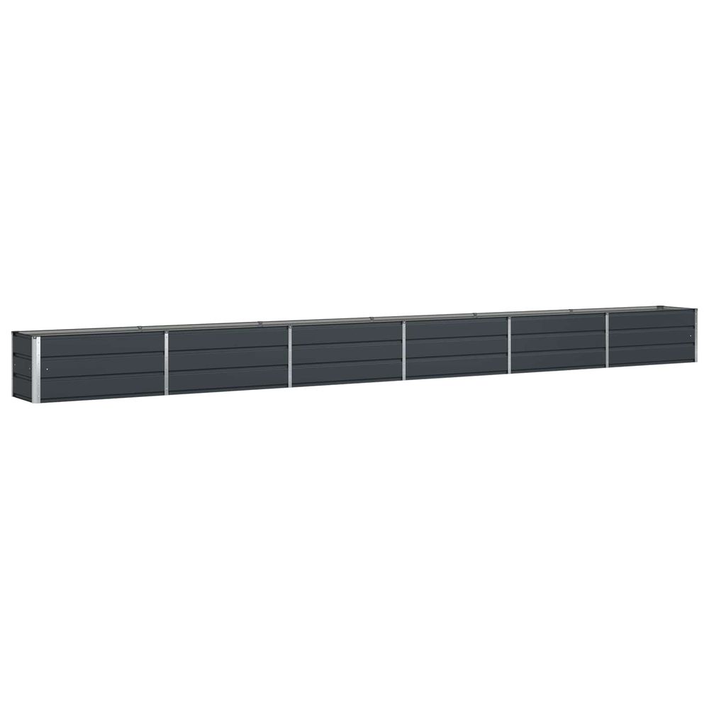 Jardinière d'extérieur anthracite 580 x 50 x 45 cm acier galvanisé