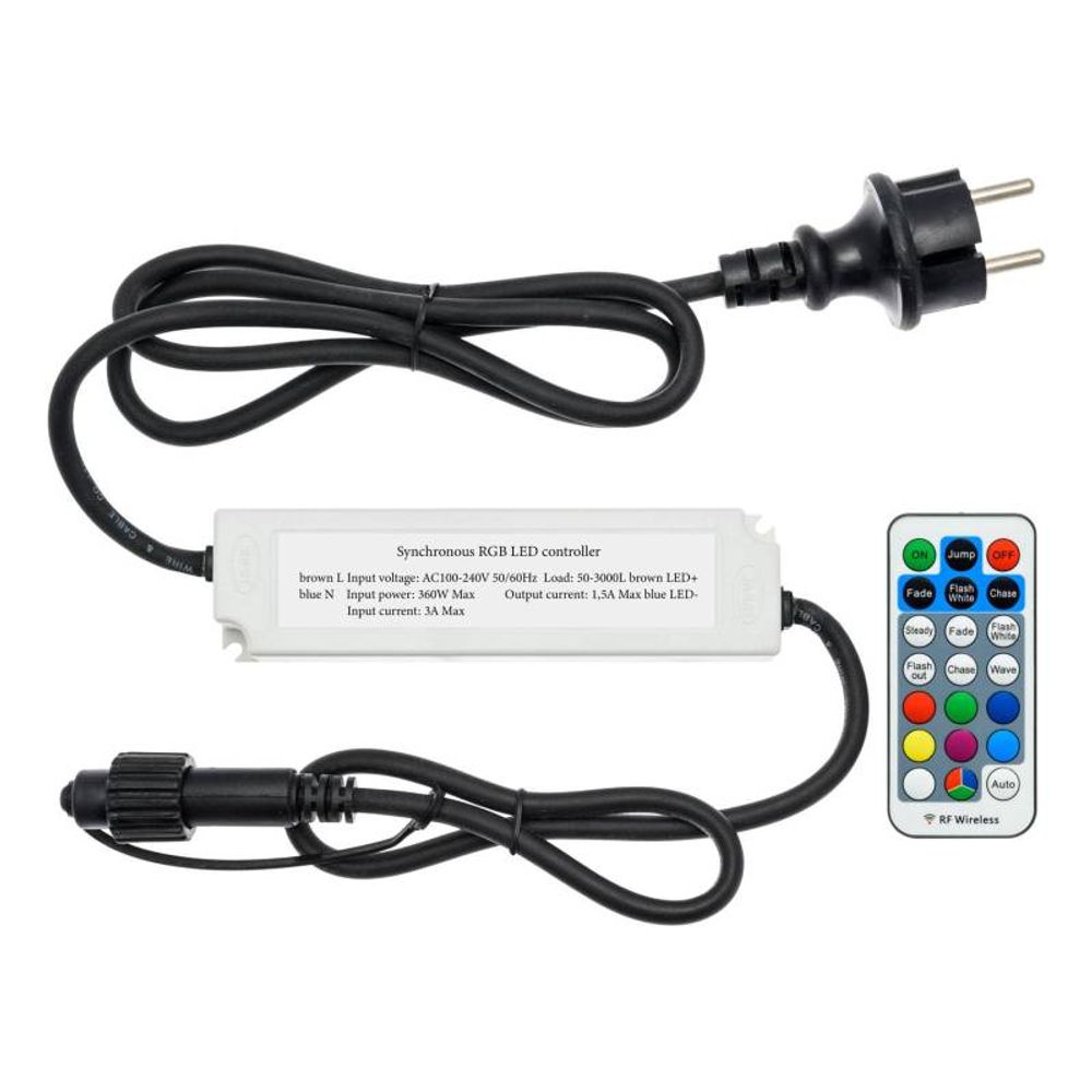 Contrôleur avec télécommande pour guirlande mxl lotti ip67 1600 - 3000 led 1,5m lotti