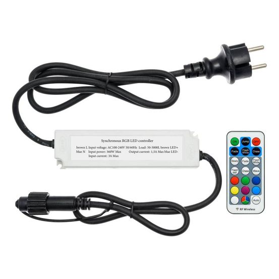 Contrôleur avec télécommande pour guirlande mxl lotti ip67 1600 - 3000 led 1,5m lotti