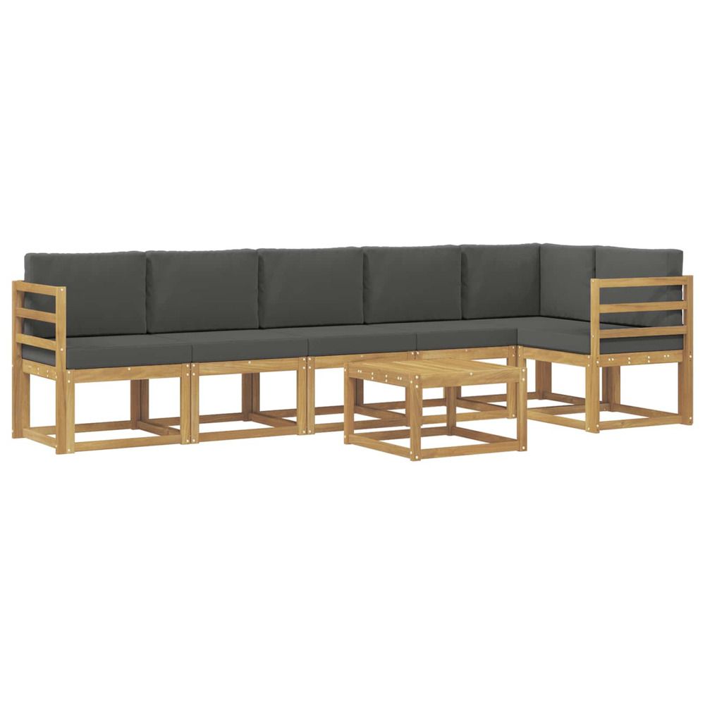Ensemble de canapés d'extérieur 7 pc blanc et anthracite