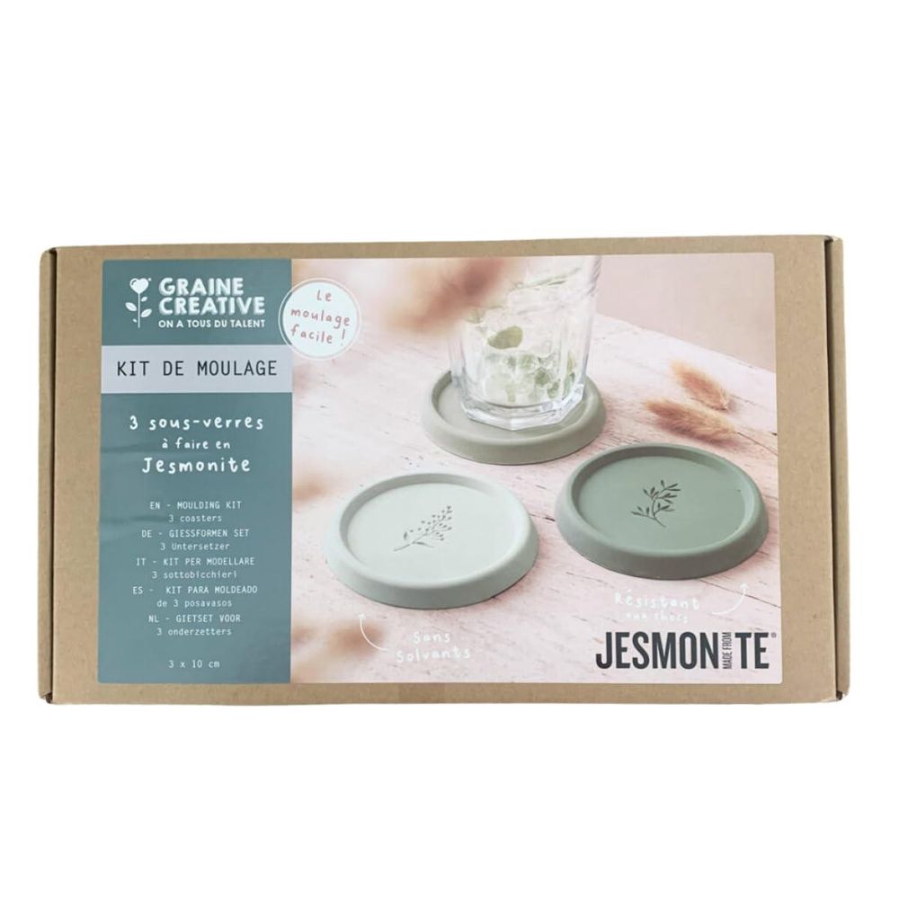 Kit jesmonite - dessous de verres a motifs