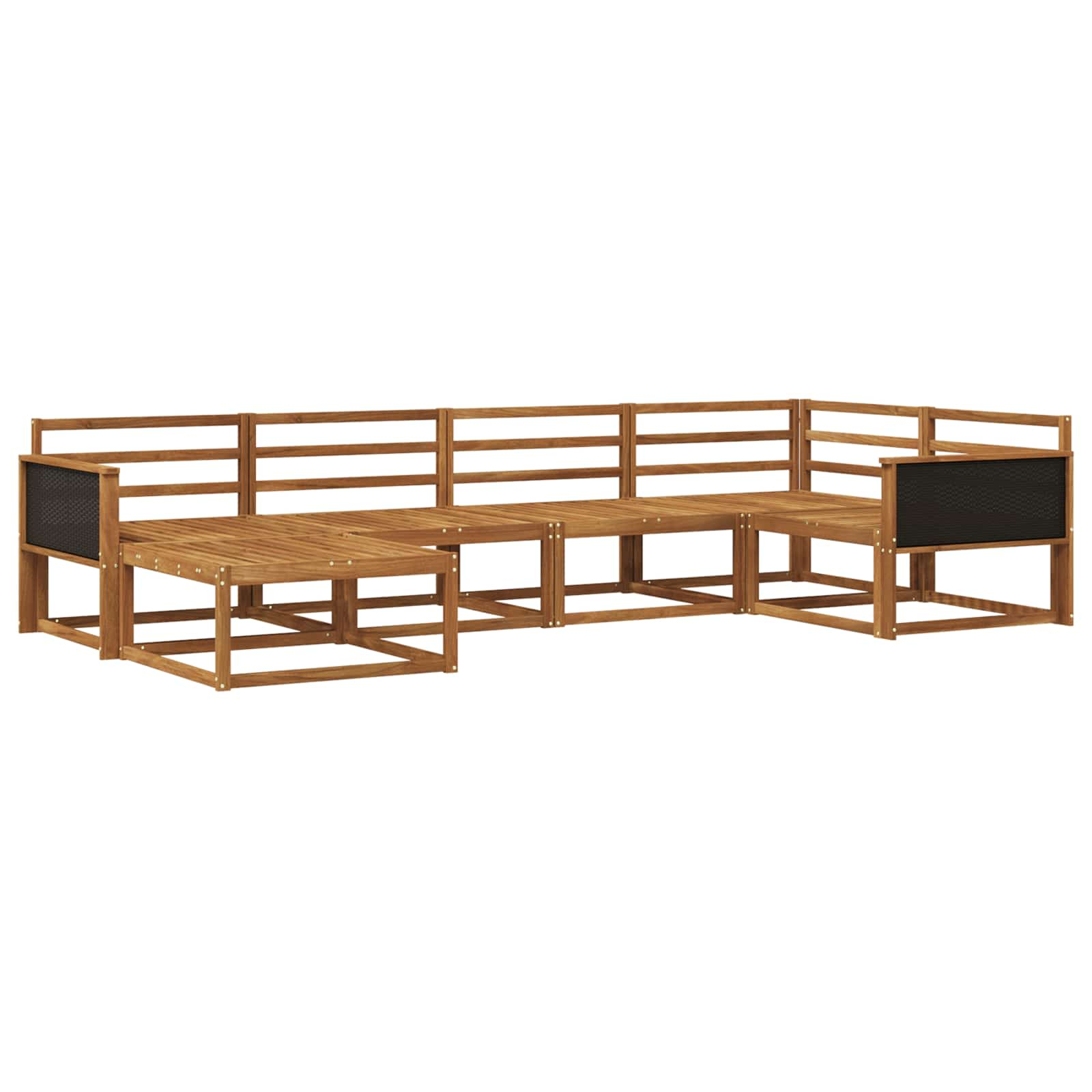 Ensemble de canapés d'extérieur 6 pcs naturel