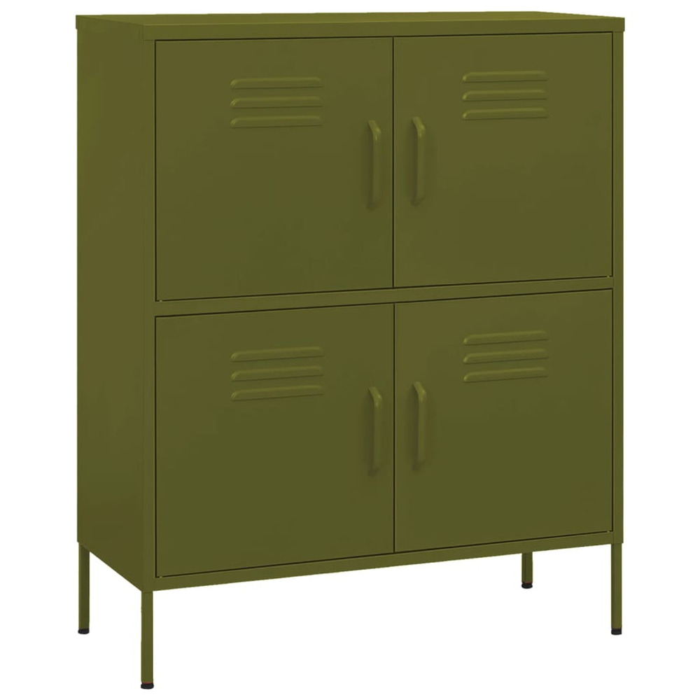 Armoire de rangement vert olive 80x35x101,5 cm acier