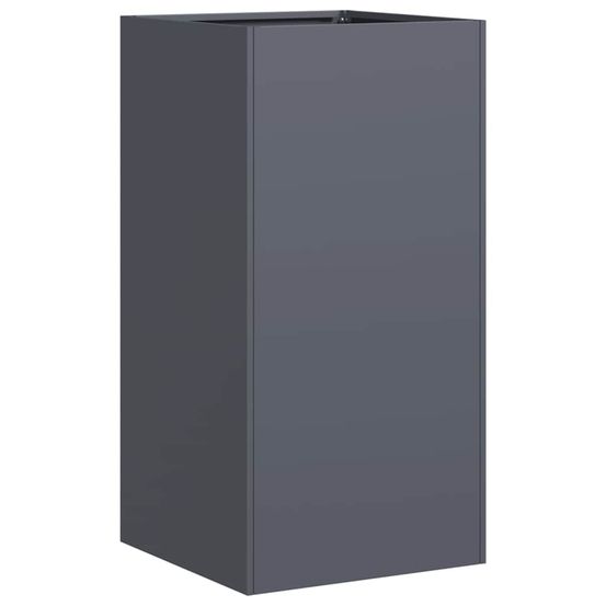 Jardinière d'extérieur anthracite 40x40x80 cm acier laminé à froid