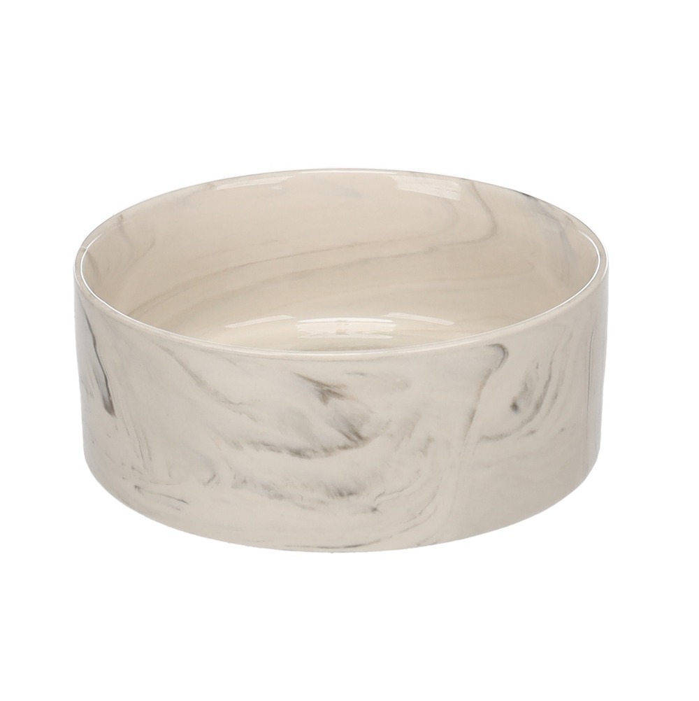 Gamelle ronde pour la nourriture et l'eau marbre