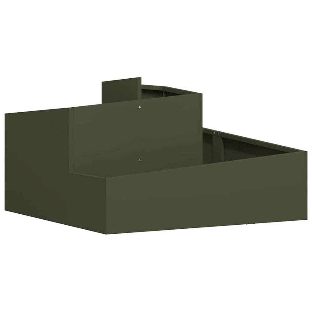 Cache-pot de jardin vert olive 80 x 80 x 50 cm