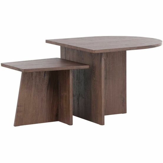 Set 2 tables basses en mdf sala 60 x 45 cm et 40 x 35 cm