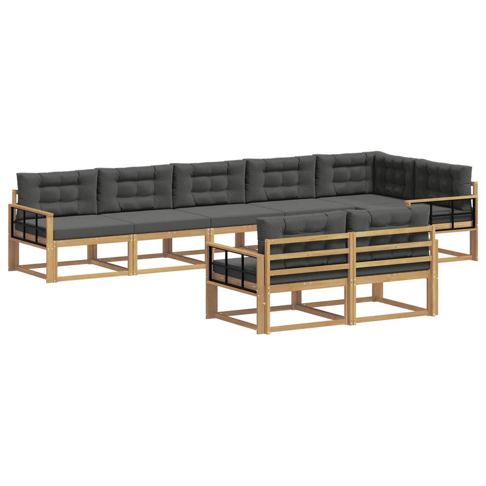 Ensemble de canapés d'extérieur 6 pc blanc et anthracite
