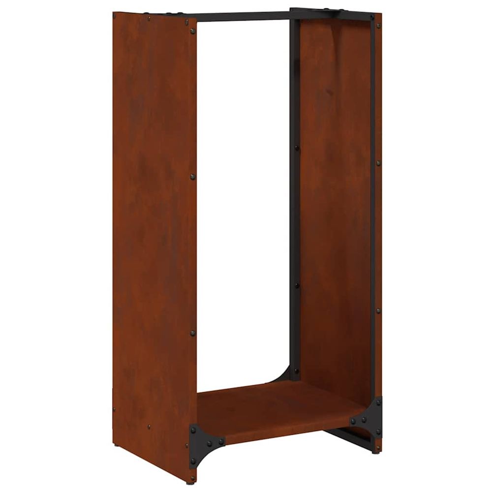 Étagère à bois 40x30x80 cm acier résistant aux intempéries