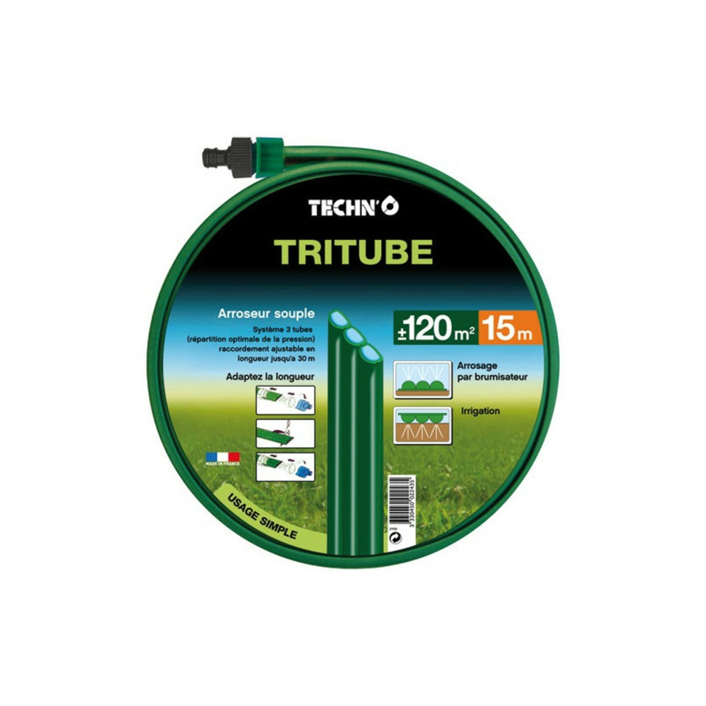 Arroseur souple tritube vert 15m techn - 690060000742518