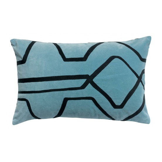 Coussin fara brodé quartz 40 x 65 cm