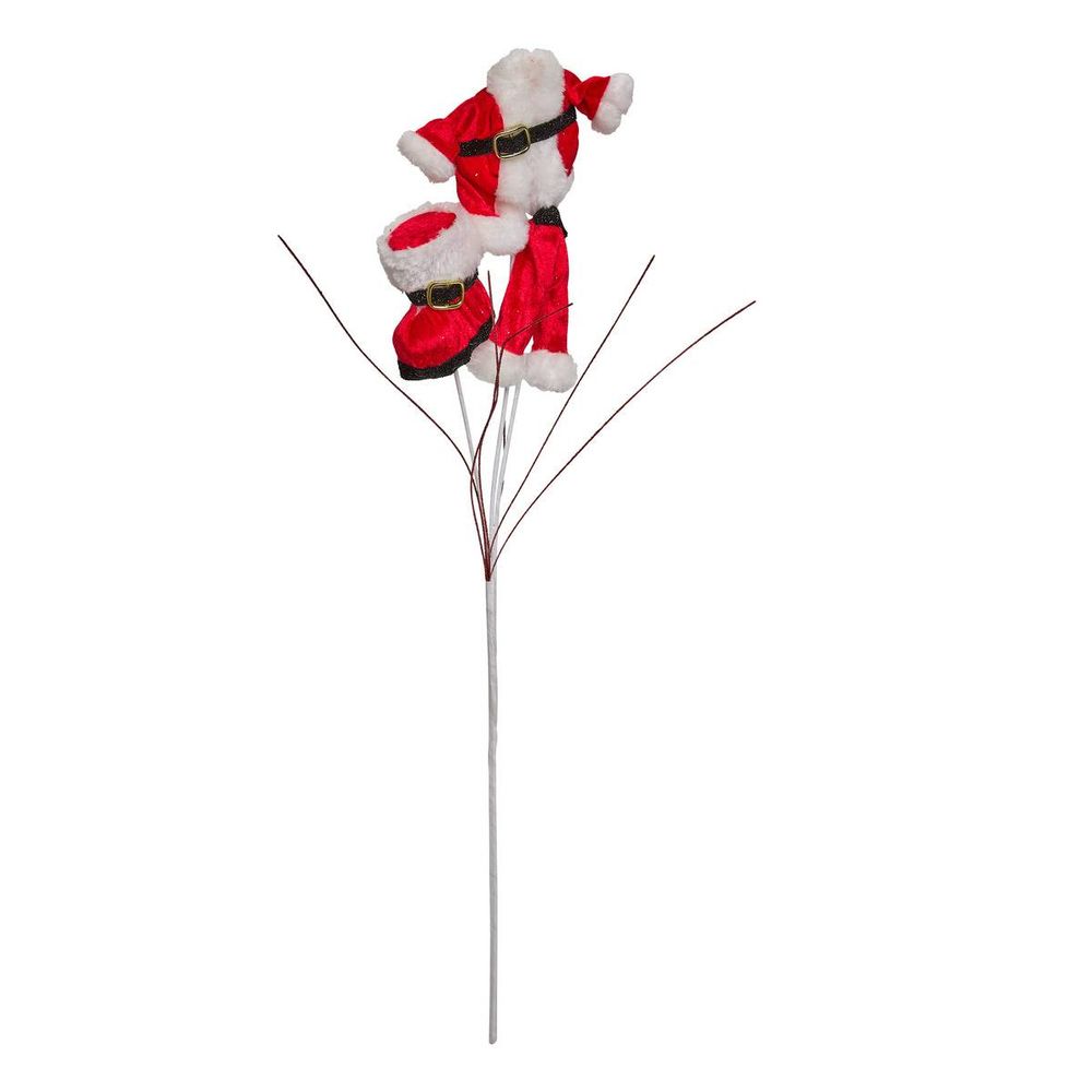Branche décorative habits du père noël h. 75 cm