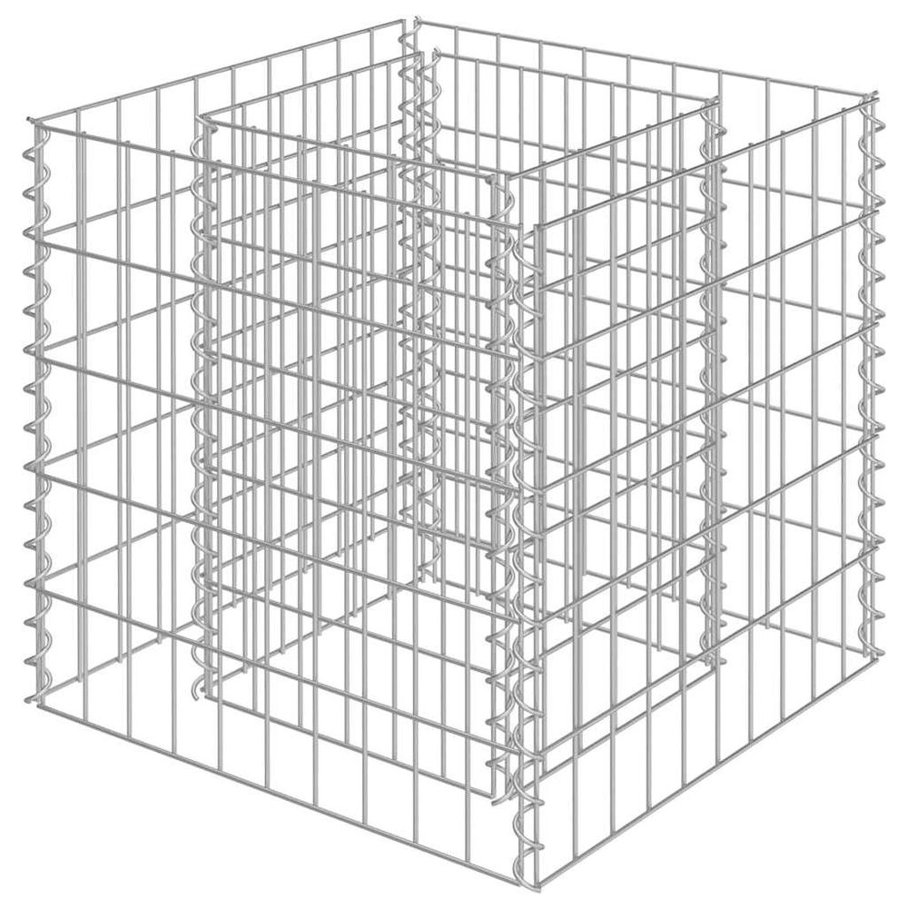 Lit surélevé à gabion acier galvanisé 50x50x50 cm