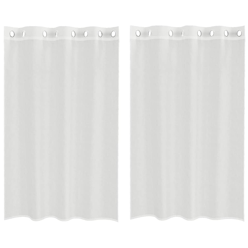 Rideaux en voile avec œillets 2 pcs blanc