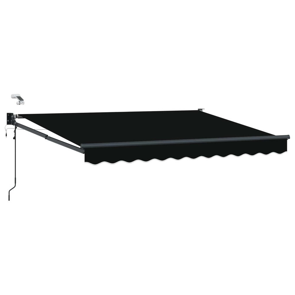 Auvent rétractable électrique noir 3,5 x 2,5 m