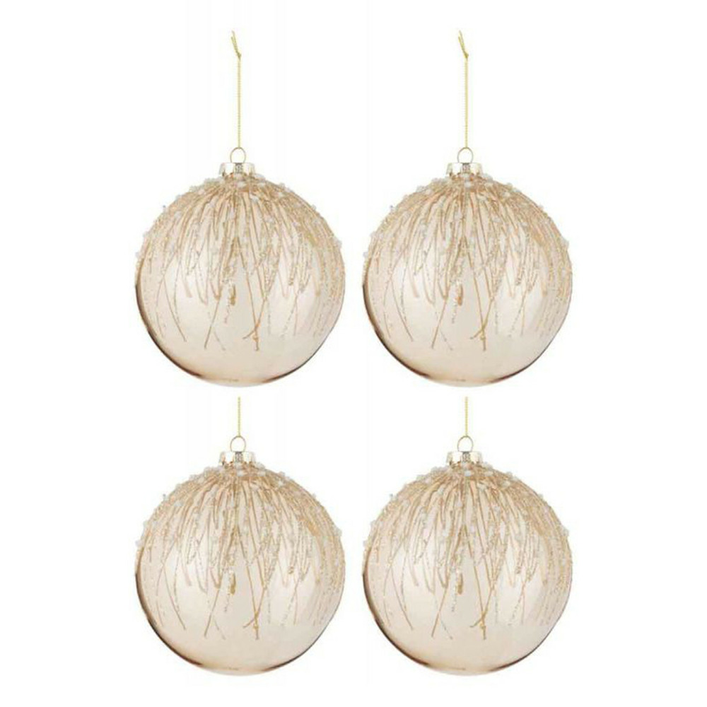 Lot de 4 boules de noël 