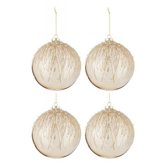 Lot de 4 boules de noël