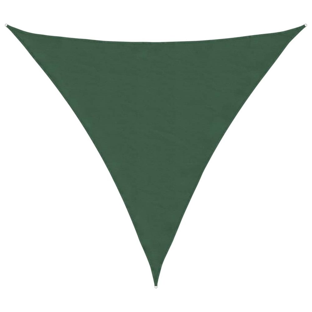 Voile parasol tissu oxford triangulaire 6x6x6 m vert foncé