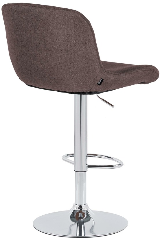 Lot de 2 tabourets de bar solon tissu chromé