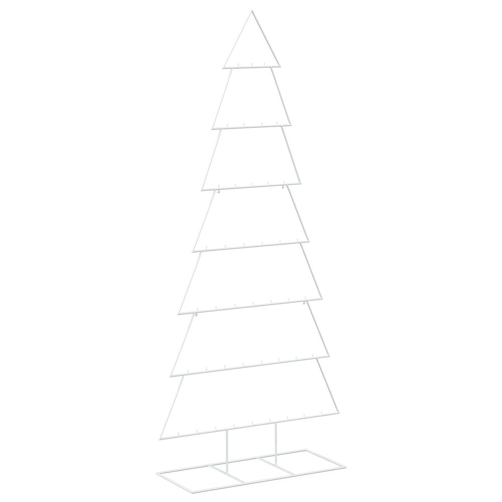 Sapin de noël en métal avec support kuopio 210 cm acier blanc