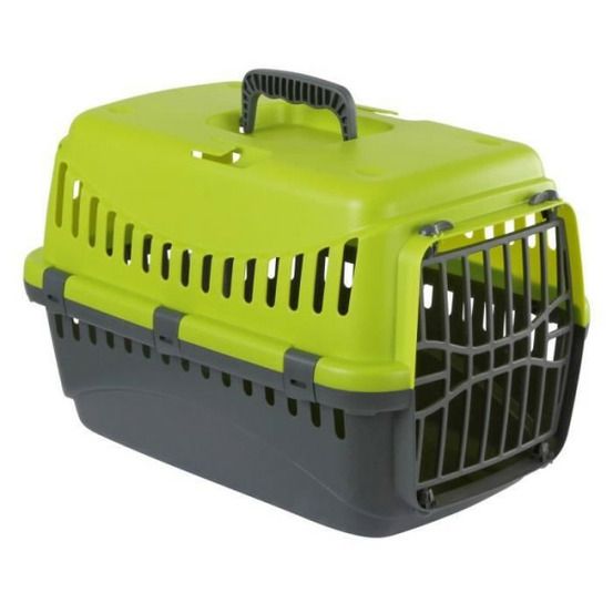 Kerbl - box de transport pour chien - kerbl - expedition - pvc haute qualité - 48x32x32cm - vert et gris foncé