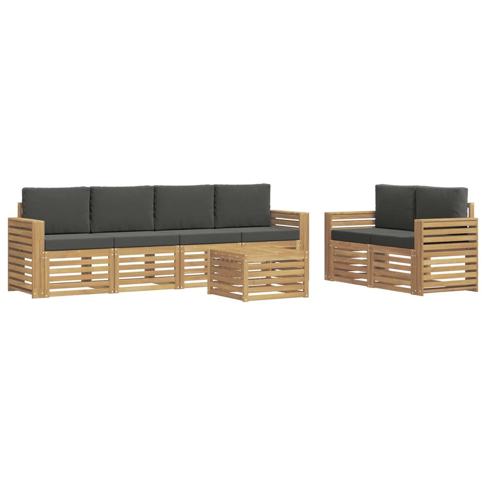 Ensemble de canapés d'extérieur 7 pc blanc et anthracite