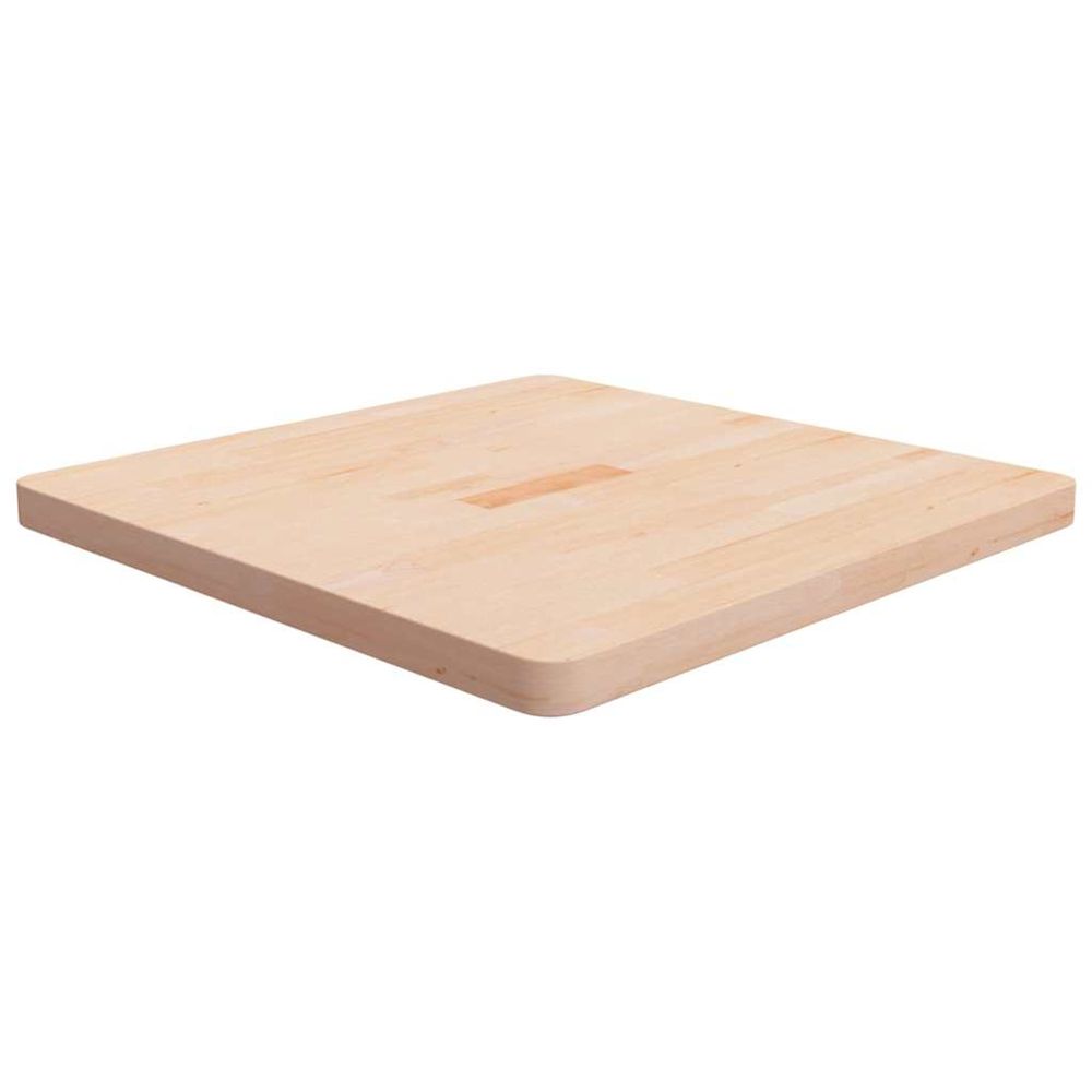 Dessus de table carré 70x70x4 cm bois chêne massif non traité