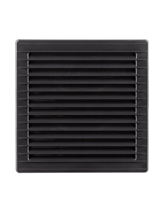 2 grille carrée encastrée ø 10mm avec moustiquaire abs 170x170mm gris anthracite