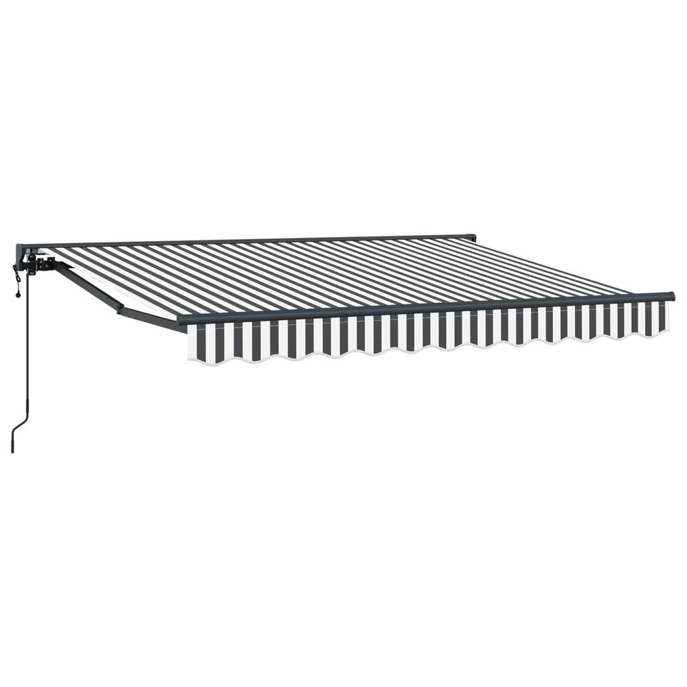 Auvent rétractable électrique anthracite et blanc 3,5 x 2 m