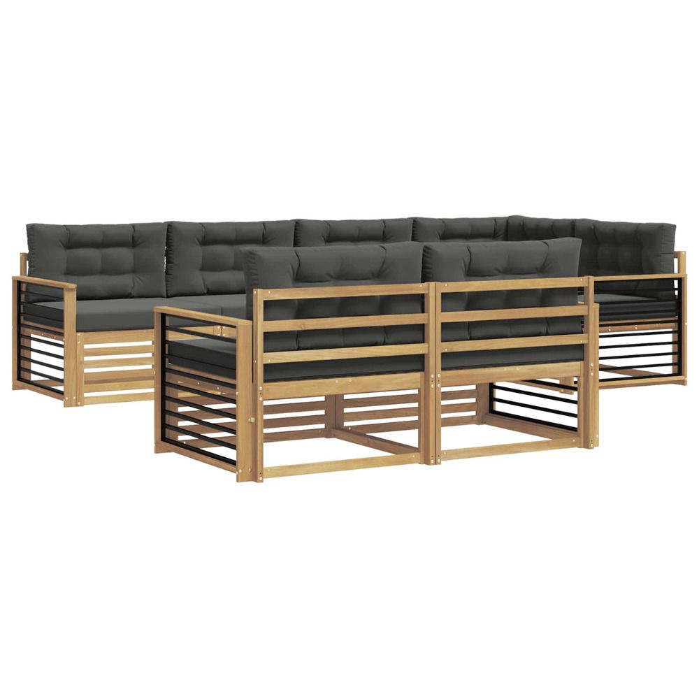 Ensemble de canapés d'extérieur 7 pc blanc et anthracite