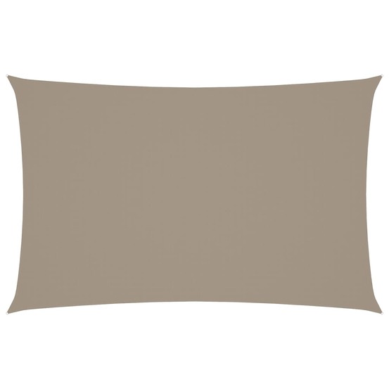 Voile de parasol tissu oxford rectangulaire 5x8 m taupe