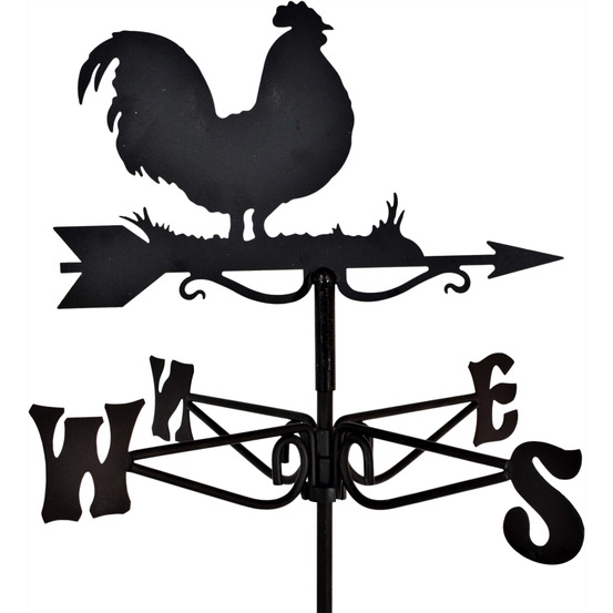 Girouette en acier noir coq