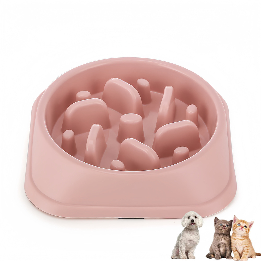 Bol anti - glissement pour animaux de compagnie rose