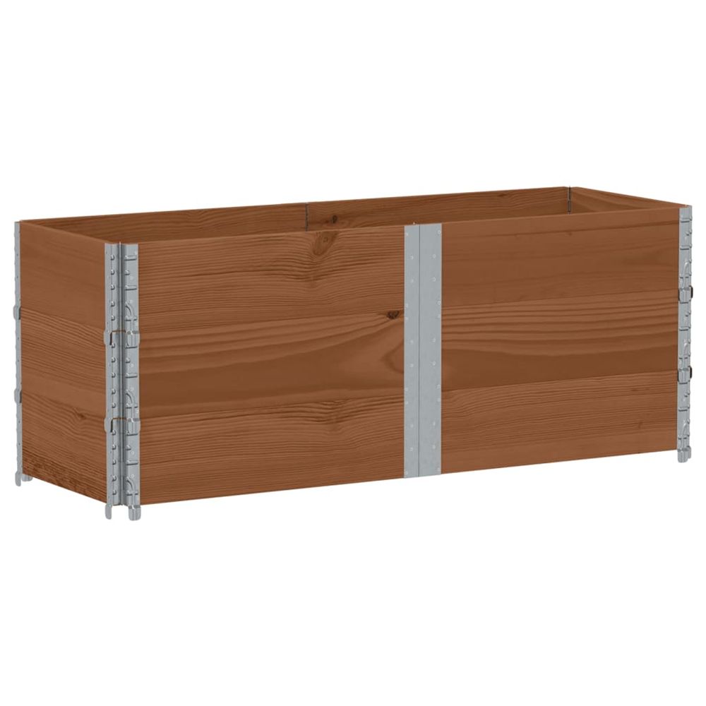 Jardinière d'extérieur marron 150x50 cm bois massif de pin