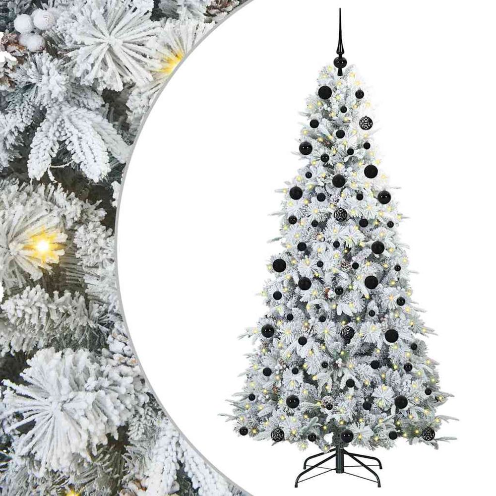 Sapin de noël artificiel à branches articulées blanc 210 cm