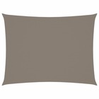 Voile toile d'ombrage parasol tissu oxford rectangulaire 5 x 6 m taupe